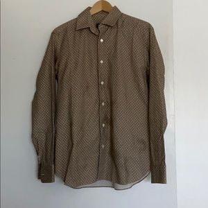 Brown printed Ferragamo shirt